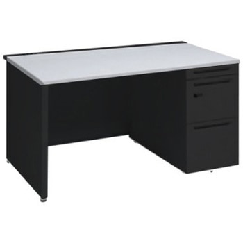 アドバンス 右片袖 中央引出し無 コンセント対応 ダイヤル錠タイプ パネル脚 オカムラ(岡村製作所)