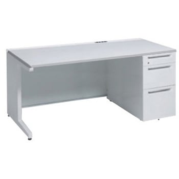 アドバンス 右片袖3段B5 中央引出し無 コンセント対応タイプ L脚 オカムラ(岡村製作所)