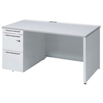 アドバンス 左片袖 中央引出し無 コンセント対応 ダイヤル錠タイプ パネル脚 オカムラ(岡村製作所)