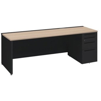 アドバンス 右片袖4段 中央引出し無 コンセント対応タイプ パネル脚 オカムラ(岡村製作所)