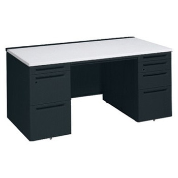 アドバンス 両袖机 4段 中央引出し付(A3対応) コンセント対応タイプ オカムラ(岡村製作所)