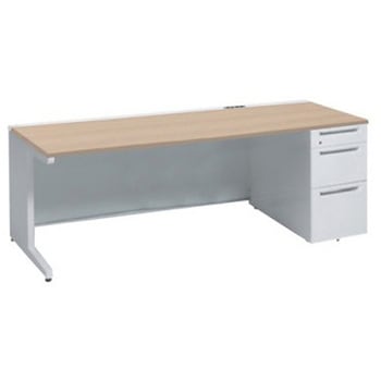 アドバンス 右片袖3段B5 中央引出し無 コンセント対応タイプ L脚 オカムラ(岡村製作所)