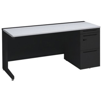 アドバンス 右片袖 中央引出し無 標準タイプ ダイヤル錠タイプ L脚 オカムラ(岡村製作所)