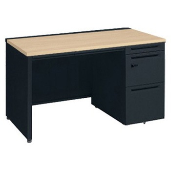 アドバンス 右片袖 中央引出し付(A3対応) コンセント対応タイプ ダイヤル錠タイプ パネル脚 オカムラ(岡村製作所)