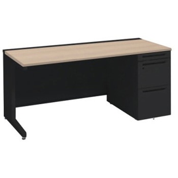 アドバンス 右片袖 中央引出し無 標準タイプ L脚 オカムラ(岡村製作所)