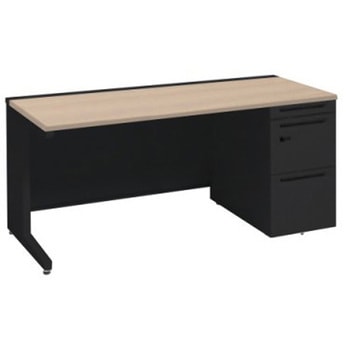 アドバンス 右片袖 中央引出し無 標準タイプ ダイヤル錠タイプ L脚 オカムラ(岡村製作所)