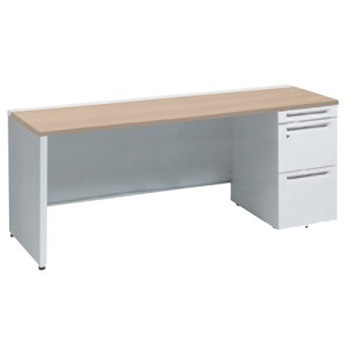 アドバンス 右片袖 中央引出し無 標準タイプ パネル脚 オカムラ(岡村製作所)