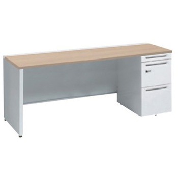 アドバンス 右片袖 中央引出し無 スタンダード ダイヤル錠タイプ パネル脚 オカムラ(岡村製作所)