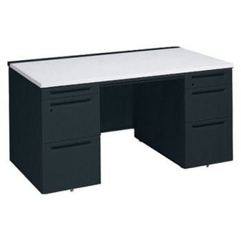 アドバンス 両袖机 3段B5 中央引出し付(A3対応) コンセント対応タイプ オカムラ(岡村製作所)