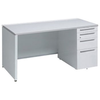 アドバンス 右片袖4段 中央引出し無 標準タイプ パネル脚 オカムラ(岡村製作所)