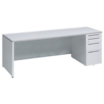 アドバンス 右片袖4段 中央引出し無 標準タイプ パネル脚 オカムラ(岡村製作所)