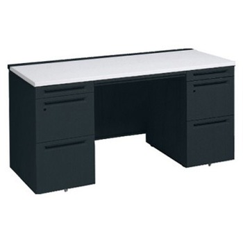 アドバンス 両袖机 中央引出し付(A3対応) コンセント対応タイプ オカムラ(岡村製作所)