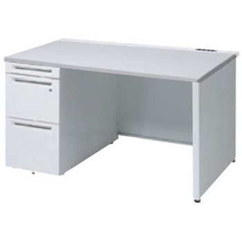 アドバンス 左片袖 中央引出し無 コンセント対応タイプ パネル脚 オカムラ(岡村製作所)