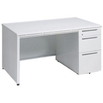 アドバンス 右片袖3段B5 中央引出し付(A3対応) コンセント対応タイプ パネル脚 オカムラ(岡村製作所)