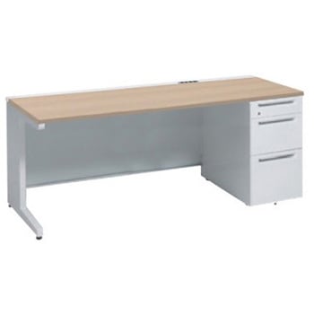 アドバンス 右片袖3段B5 中央引出し無 コンセント対応タイプ L脚 オカムラ(岡村製作所)