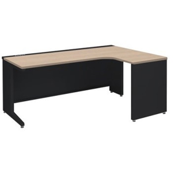 アドバンス L型右用引出無 配線カバーコンセント対応タイプ L脚 オカムラ(岡村製作所)