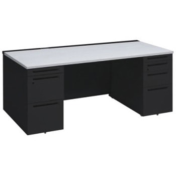 アドバンス 両袖机 4段 中央引出し無 コンセント対応タイプ オカムラ(岡村製作所)