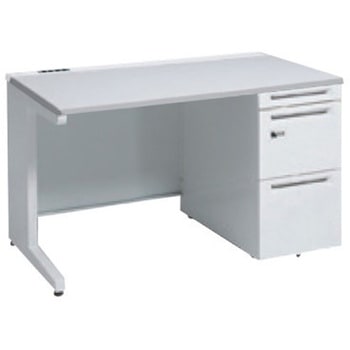 アドバンス 右片袖 中央引出し無 コンセント対応 ダイヤル錠タイプ L脚 オカムラ(岡村製作所)