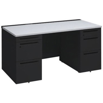 アドバンス 両袖机 3段B5 中央引出し無 コンセント対応タイプ オカムラ(岡村製作所)