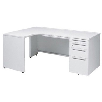 アドバンス L型左用右片袖4段引出付(A3対応) 配線カバー標準タイプ オカムラ(岡村製作所)