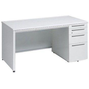 アドバンス 右片袖4段 中央引出し付(A3対応) コンセント対応タイプ パネル脚 オカムラ(岡村製作所)