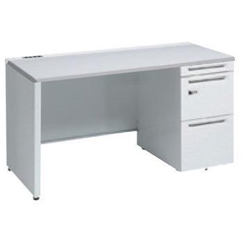 アドバンス 右片袖 中央引出し無 コンセント対応 ダイヤル錠タイプ パネル脚 オカムラ(岡村製作所)