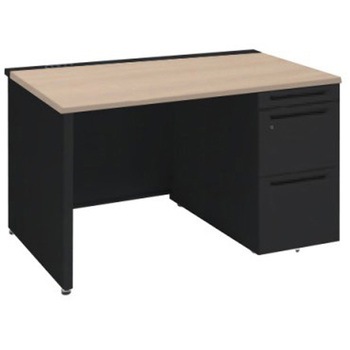 アドバンス 右片袖 中央引出し無 コンセント対応タイプ パネル脚 オカムラ(岡村製作所)