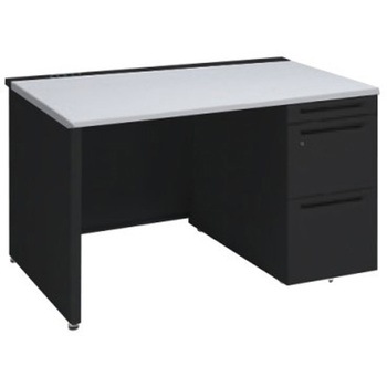 アドバンス 右片袖 中央引出し無 コンセント対応タイプ パネル脚 オカムラ(岡村製作所)