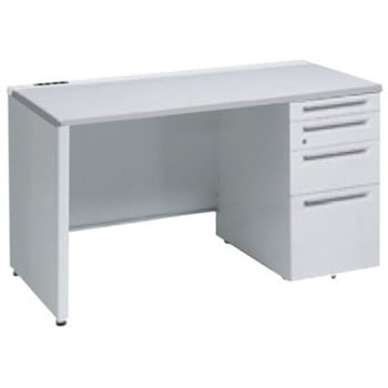 アドバンス 右片袖4段 中央引出し無 コンセント対応タイプ パネル脚 オカムラ(岡村製作所)