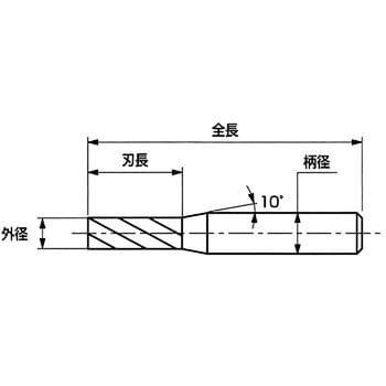 S-SUSα 5.5 Sコーティングステンレス溝加工用エンドミル 1本 三興