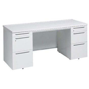 アドバンス 両袖机 3段B5 中央引出し付(A3対応) コンセント対応タイプ オカムラ(岡村製作所)