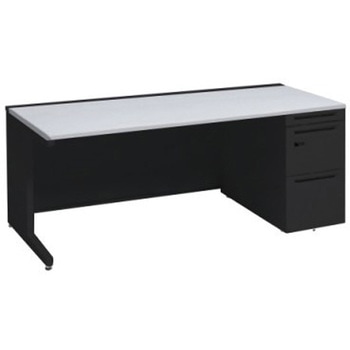 アドバンス 右片袖 中央引出し無 標準タイプ ダイヤル錠タイプ L脚 オカムラ(岡村製作所)