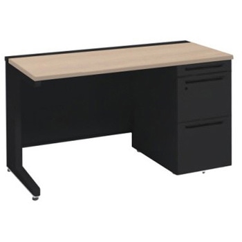 アドバンス 右片袖 中央引出し無 標準タイプ L脚 オカムラ(岡村製作所)