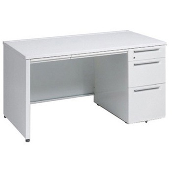 アドバンス 右片袖3段B5 中央引出し付(A3対応) コンセント対応タイプ パネル脚 オカムラ(岡村製作所)