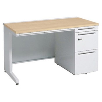 アドバンス 右片袖 中央引出し付(A3対応) コンセント対応タイプ ダイヤル錠タイプ L脚 オカムラ(岡村製作所)