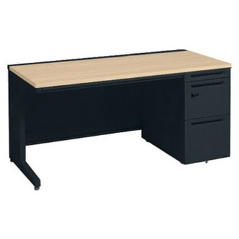 アドバンス 右片袖 中央引出し付(A3対応) コンセント対応タイプ ダイヤル錠タイプ L脚 オカムラ(岡村製作所)