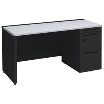 アドバンス 右片袖 中央引出し無 スタンダード ダイヤル錠タイプ パネル脚 オカムラ(岡村製作所)