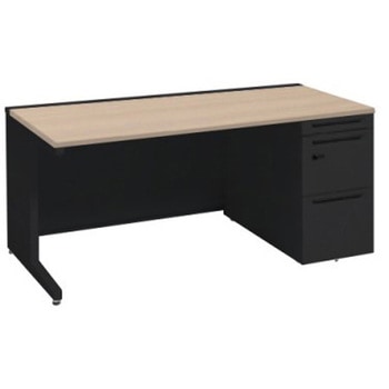 アドバンス 右片袖 中央引出し無 標準タイプ ダイヤル錠タイプ L脚 オカムラ(岡村製作所)