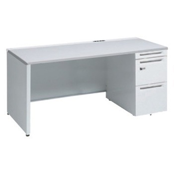 アドバンス 右片袖 中央引出し無 コンセント対応 ダイヤル錠タイプ パネル脚 オカムラ(岡村製作所)