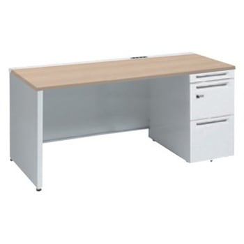 アドバンス 右片袖 中央引出し無 コンセント対応 ダイヤル錠タイプ パネル脚 オカムラ(岡村製作所)