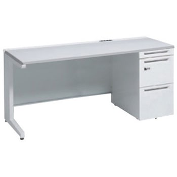 アドバンス 右片袖 中央引出し無 コンセント対応 ダイヤル錠タイプ L脚 オカムラ(岡村製作所)