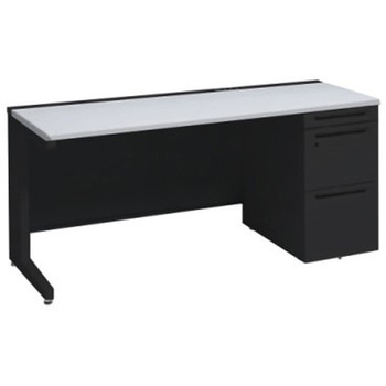 アドバンス 右片袖 中央引出し無 コンセント対応タイプ L脚 オカムラ(岡村製作所)