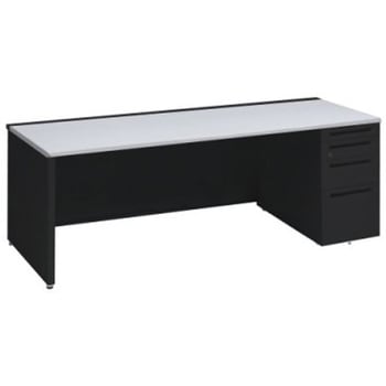 アドバンス 右片袖4段 中央引出し無 標準タイプ パネル脚 オカムラ(岡村製作所)