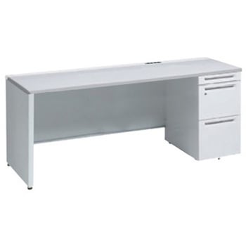 アドバンス 右片袖 中央引出し無 コンセント対応タイプ パネル脚 オカムラ(岡村製作所)