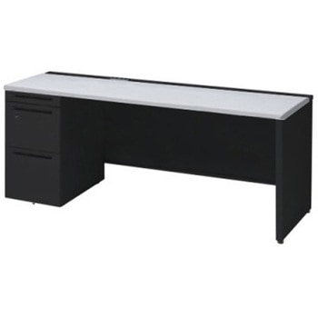 アドバンス 左片袖 中央引出し無 コンセント対応タイプ パネル脚 オカムラ(岡村製作所)