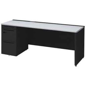 アドバンス 左片袖 中央引出し無 コンセント対応 ダイヤル錠タイプ パネル脚 オカムラ(岡村製作所)