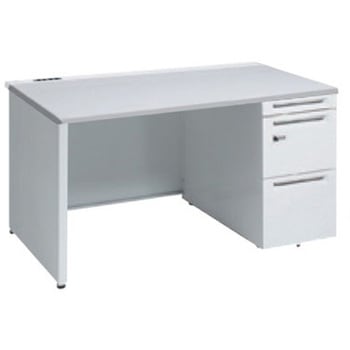 アドバンス 右片袖 中央引出し無 コンセント対応 ダイヤル錠タイプ パネル脚 オカムラ(岡村製作所)