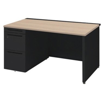 アドバンス 左片袖 中央引出し無 コンセント対応タイプ パネル脚 オカムラ(岡村製作所)