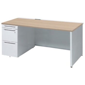 アドバンス 左片袖 中央引出し無 コンセント対応タイプ パネル脚 オカムラ(岡村製作所)