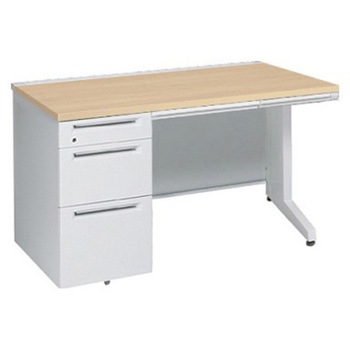 アドバンス 左片袖3段B5 中央引出し付(A3対応) コンセント対応タイプ L脚 オカムラ(岡村製作所)